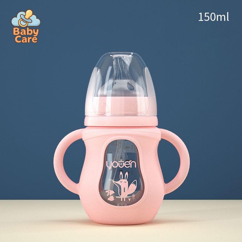 Biberon en verre protection silicone