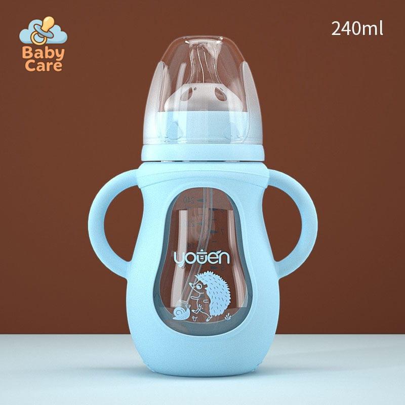 Biberon en verre protection silicone