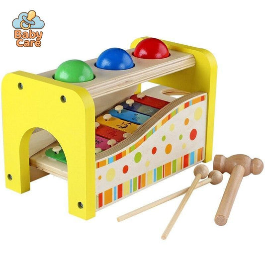 Table Musicale 2-en-1 Percussion et Xylophone