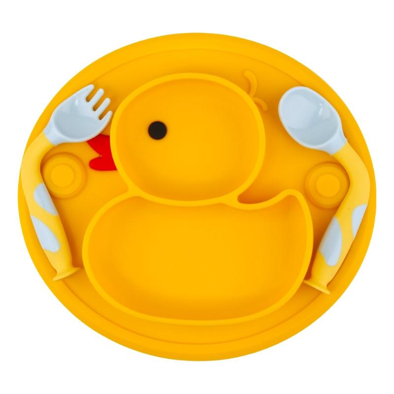 Coffret Repas Bébé en Silicone Canard | Bébé Filou