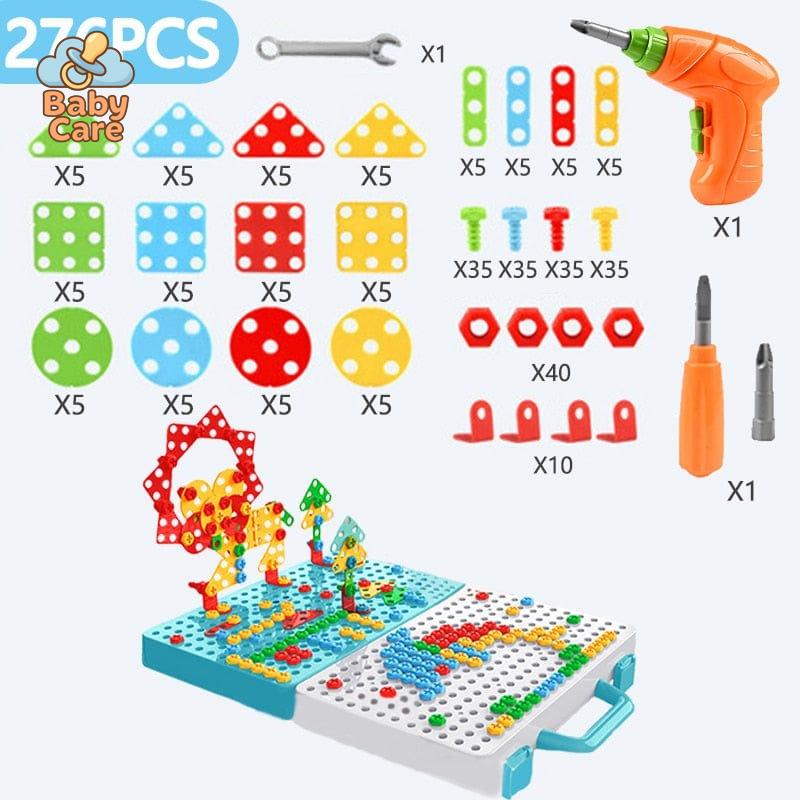 Jeu de construction électrique à visser 3D pour enfants