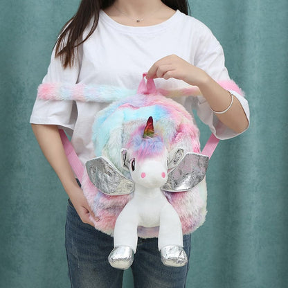 Cartable licorne peluche féérique