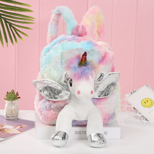 Cartable licorne peluche féérique