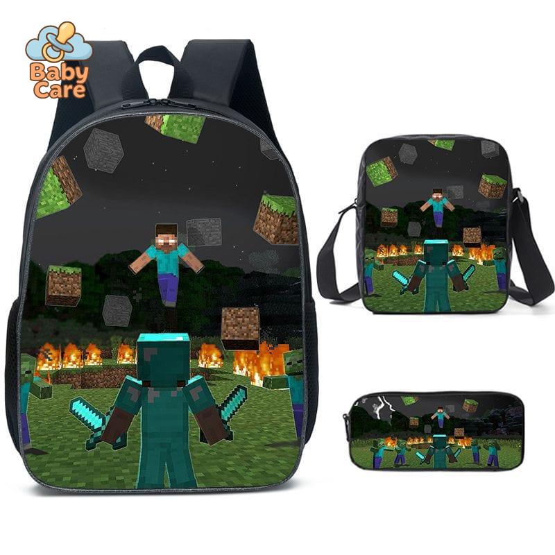 Cartable Minecraft Imprimé Jeu Vidéo - photo 8