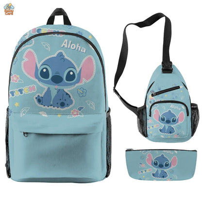 Cartable Stitch Ensemble 3 Pièces Sac et Trousse - photo 36