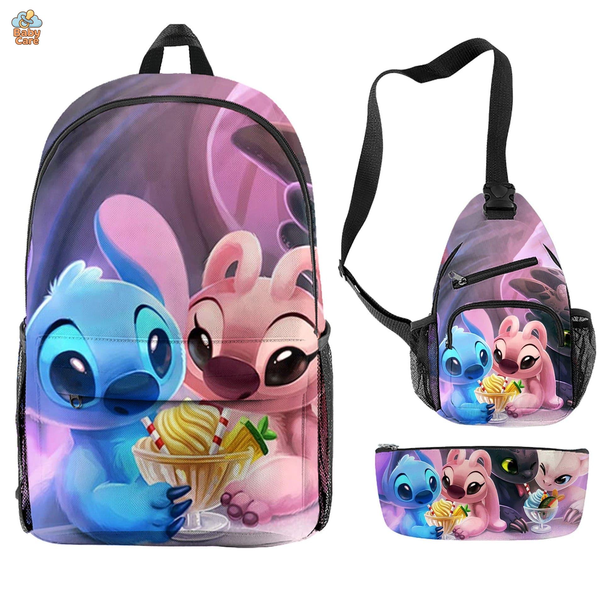 Cartable Stitch Ensemble 3 Pièces Sac et Trousse - photo 22