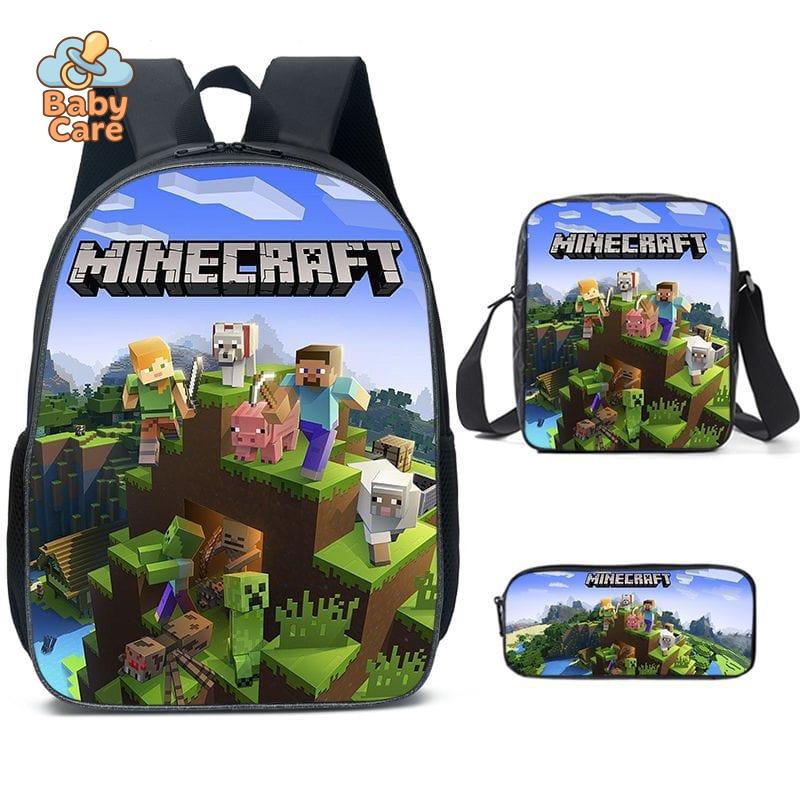 Cartable Minecraft Imprimé Jeu Vidéo - détail du produit