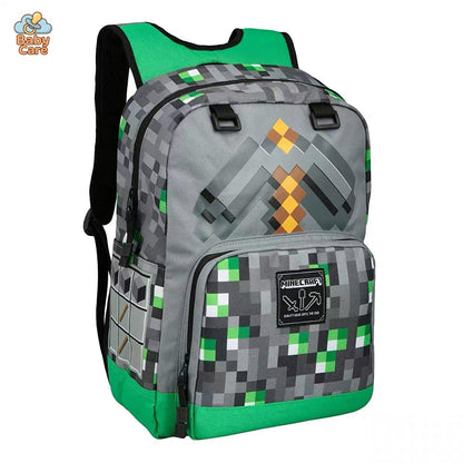 Cartable Minecraft Grande Capacité - vue de profil