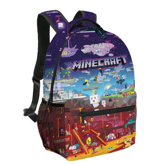 Cartable Minecraft Design Imprimé Jeu Vidéo