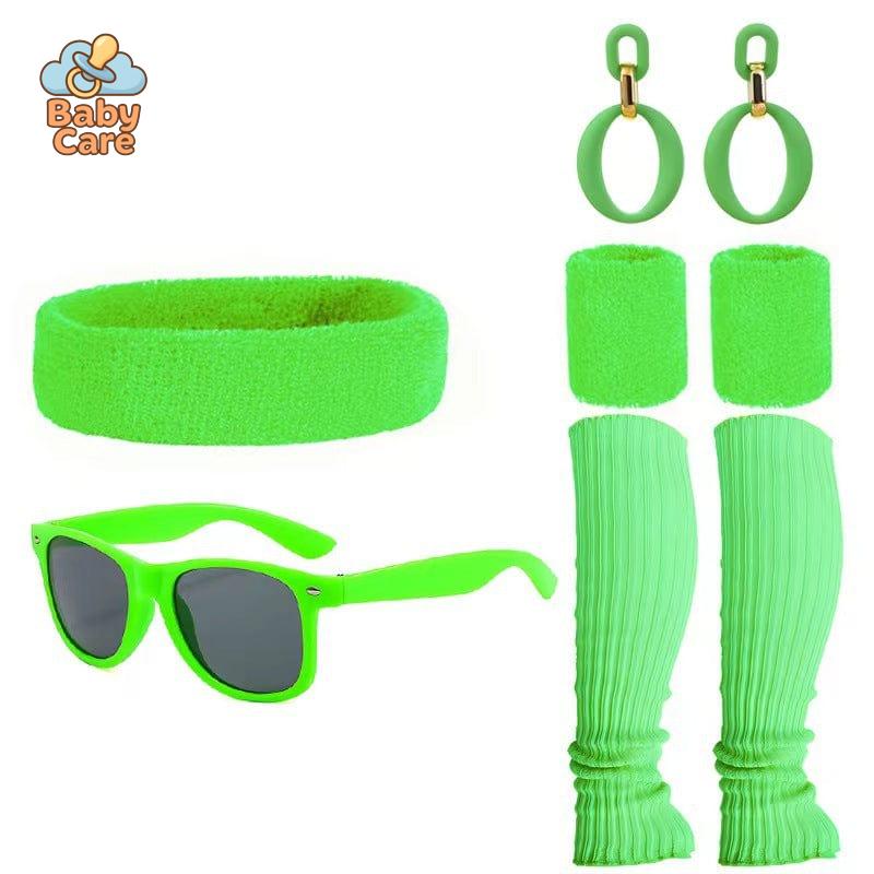 Déguisement année 80 ensemble d'accessoires disco