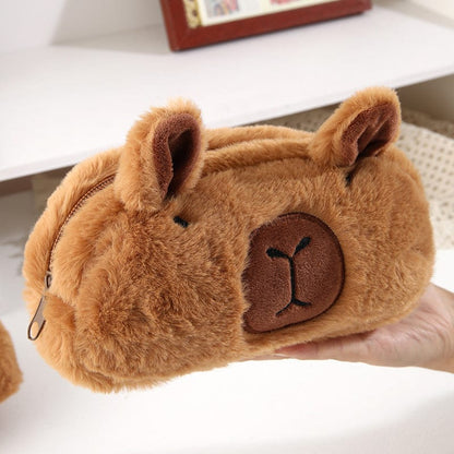 Trousse kawaii capybara en peluche