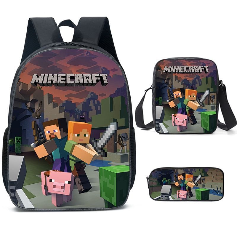 Cartable Minecraft Imprimé Jeu Vidéo