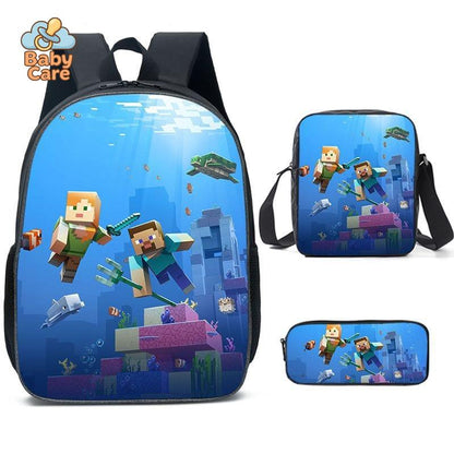 Cartable Minecraft Imprimé Jeu Vidéo - photo 11