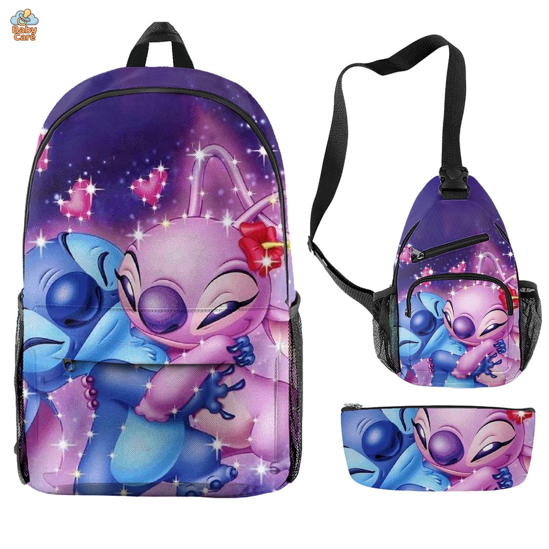 Cartable Stitch Ensemble 3 Pièces Sac et Trousse - photo 21