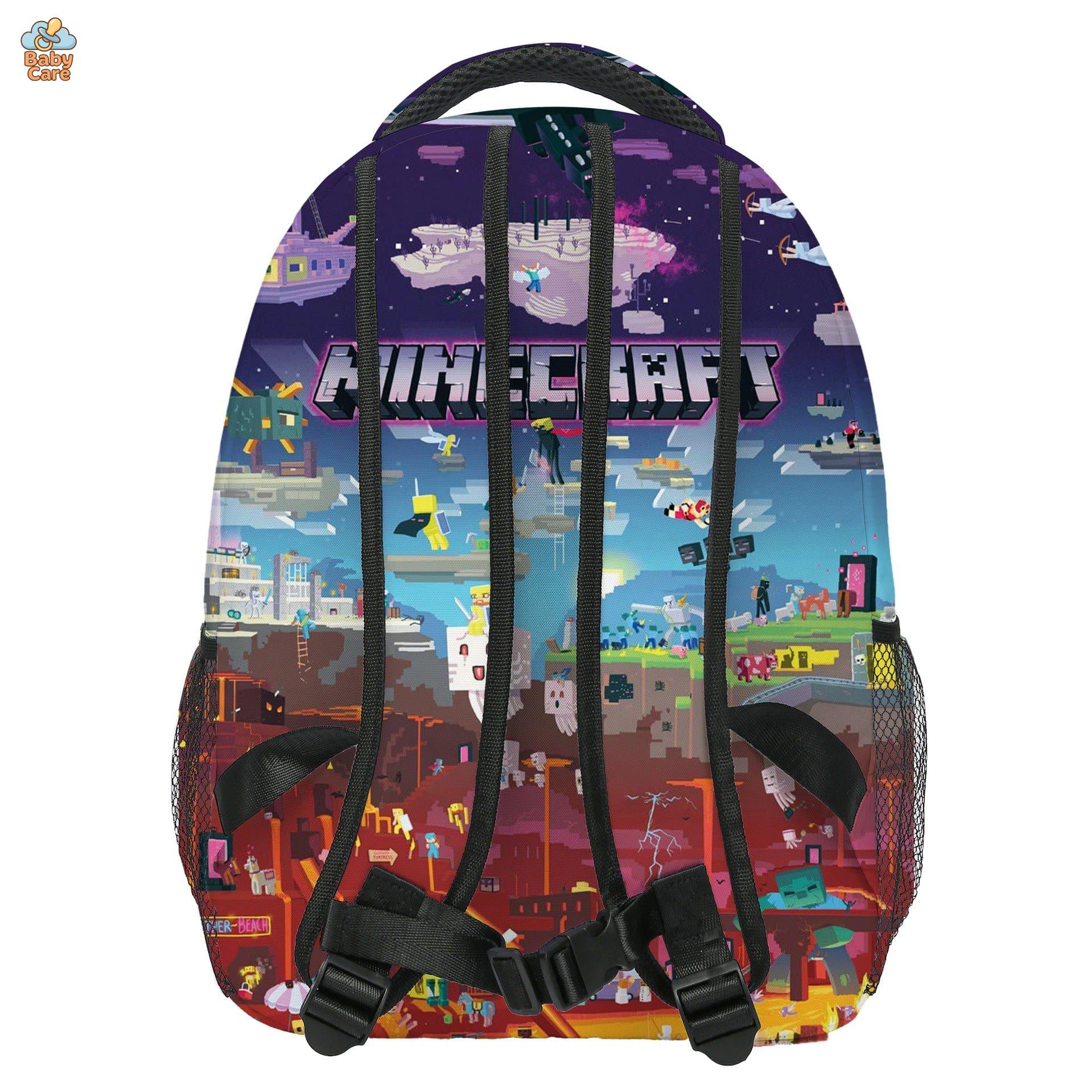 Cartable Minecraft Design Imprimé Jeu Vidéo - photo lifestyle