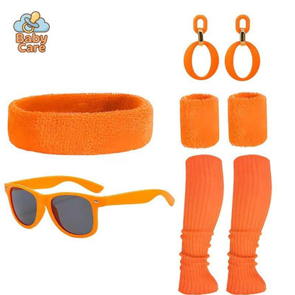 Déguisement année 80 ensemble d'accessoires disco