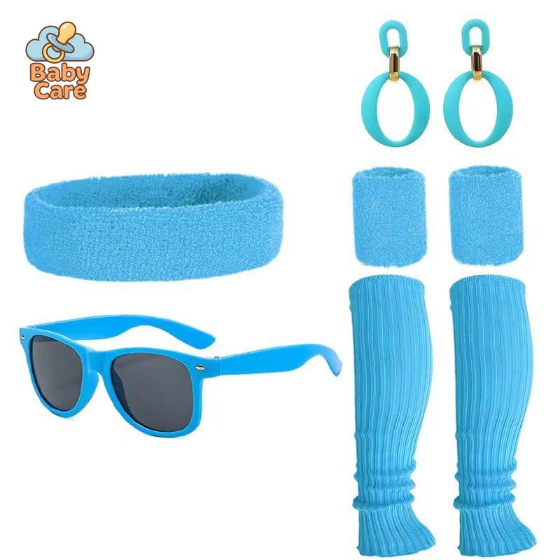 Déguisement année 80 ensemble d'accessoires disco