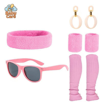 Déguisement année 80 ensemble d'accessoires disco