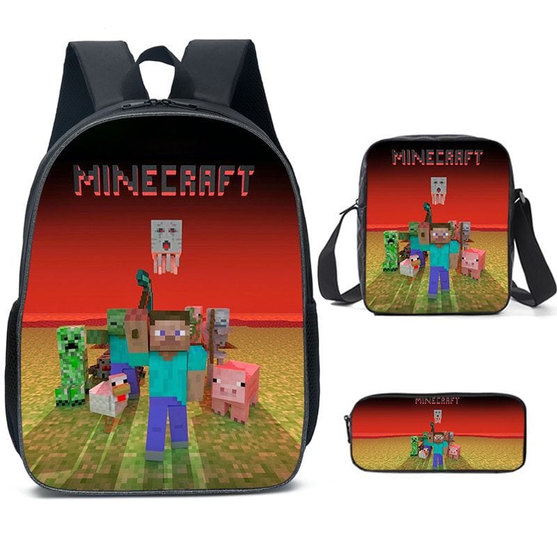 Cartable Minecraft Imprimé Jeu Vidéo