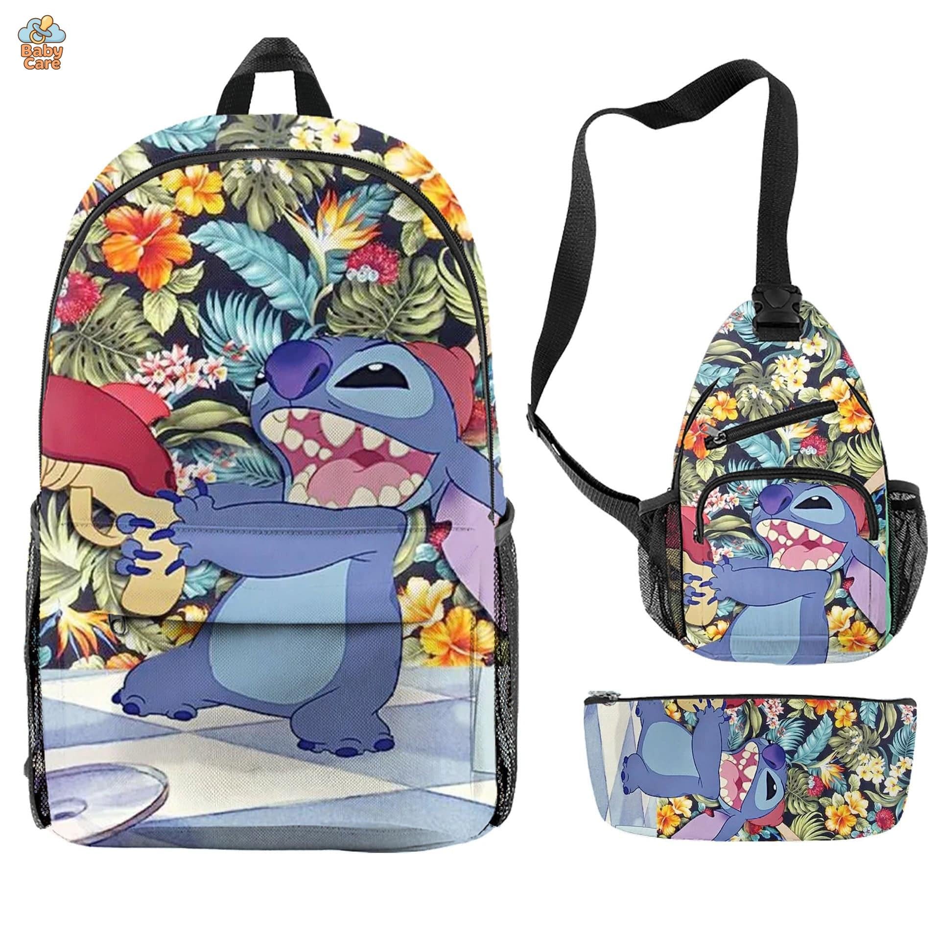 Cartable Stitch Ensemble 3 Pièces Sac et Trousse - photo 30