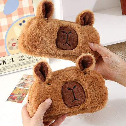 Trousse kawaii capybara en peluche