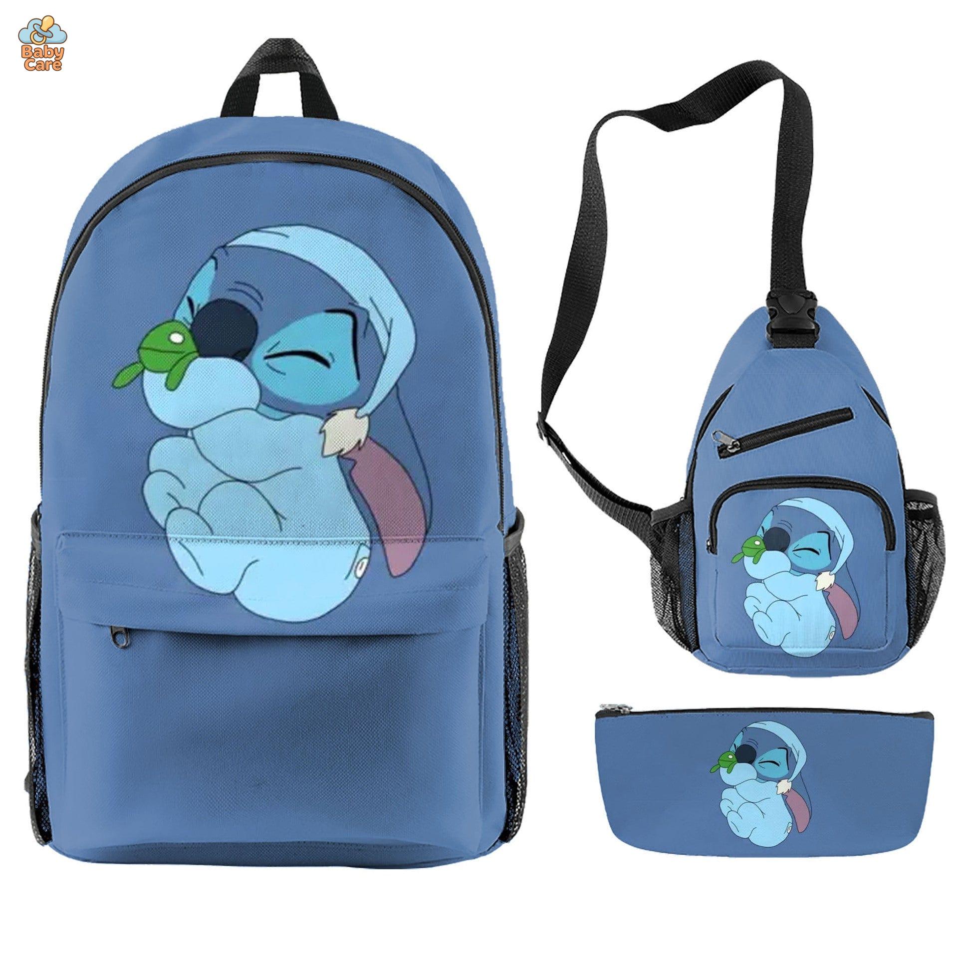 Cartable Stitch Ensemble 3 Pièces Sac et Trousse - photo 32
