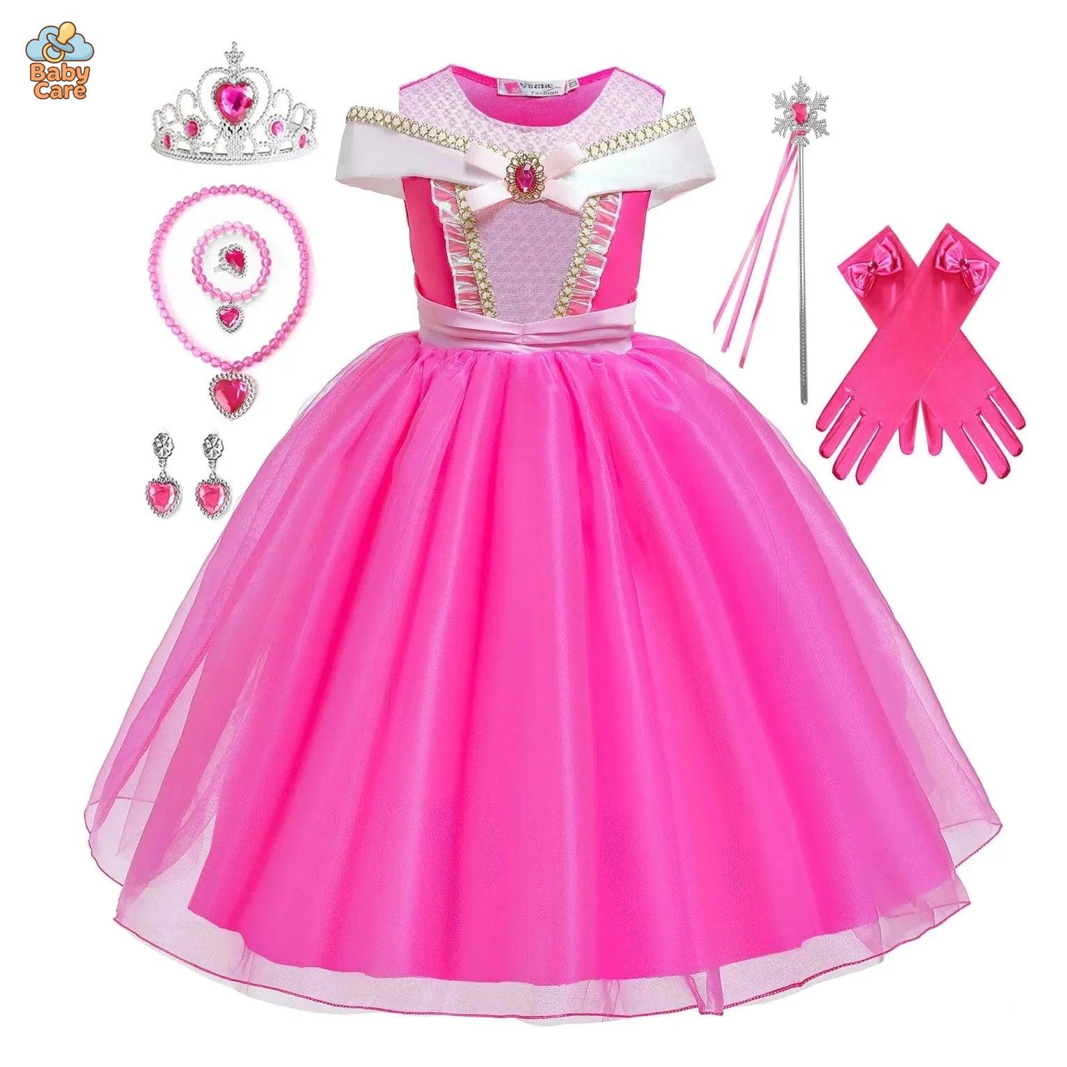 Déguisement Princesse Aurore Enfant Robe Luxueux