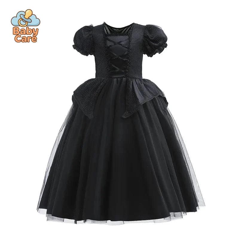 Déguisement de Sorcière Enfant Noir Dentelle Luxe