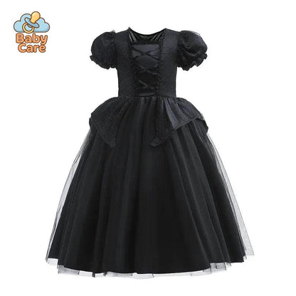 Déguisement de Sorcière Enfant Noir Dentelle Luxe