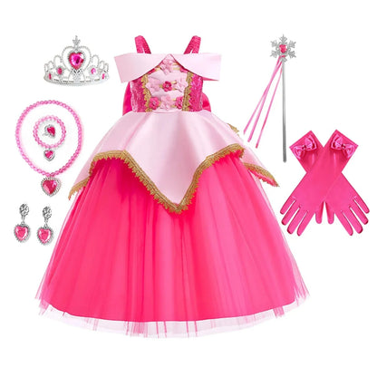 Déguisement Princesse Aurore Enfant Robe Luxueux