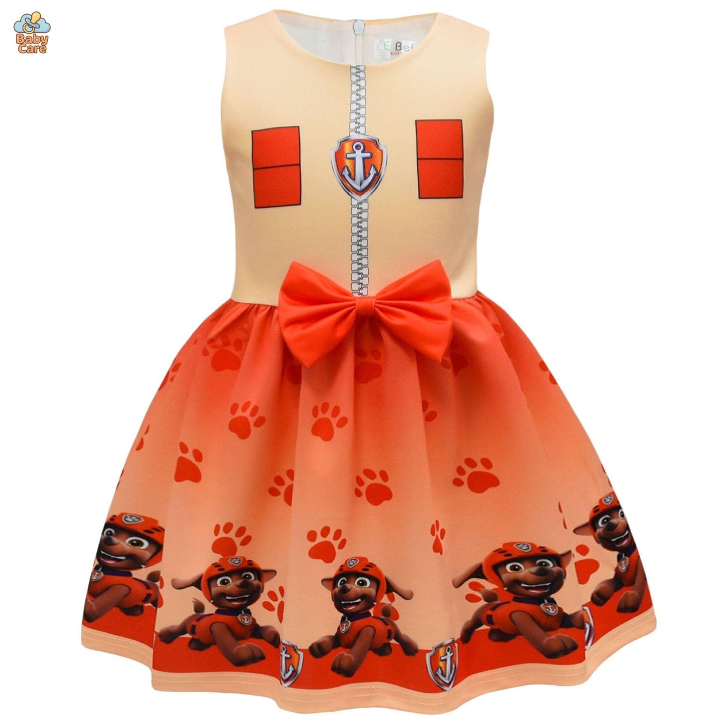 Déguisement robe pat patrouille fille avec cape et masque