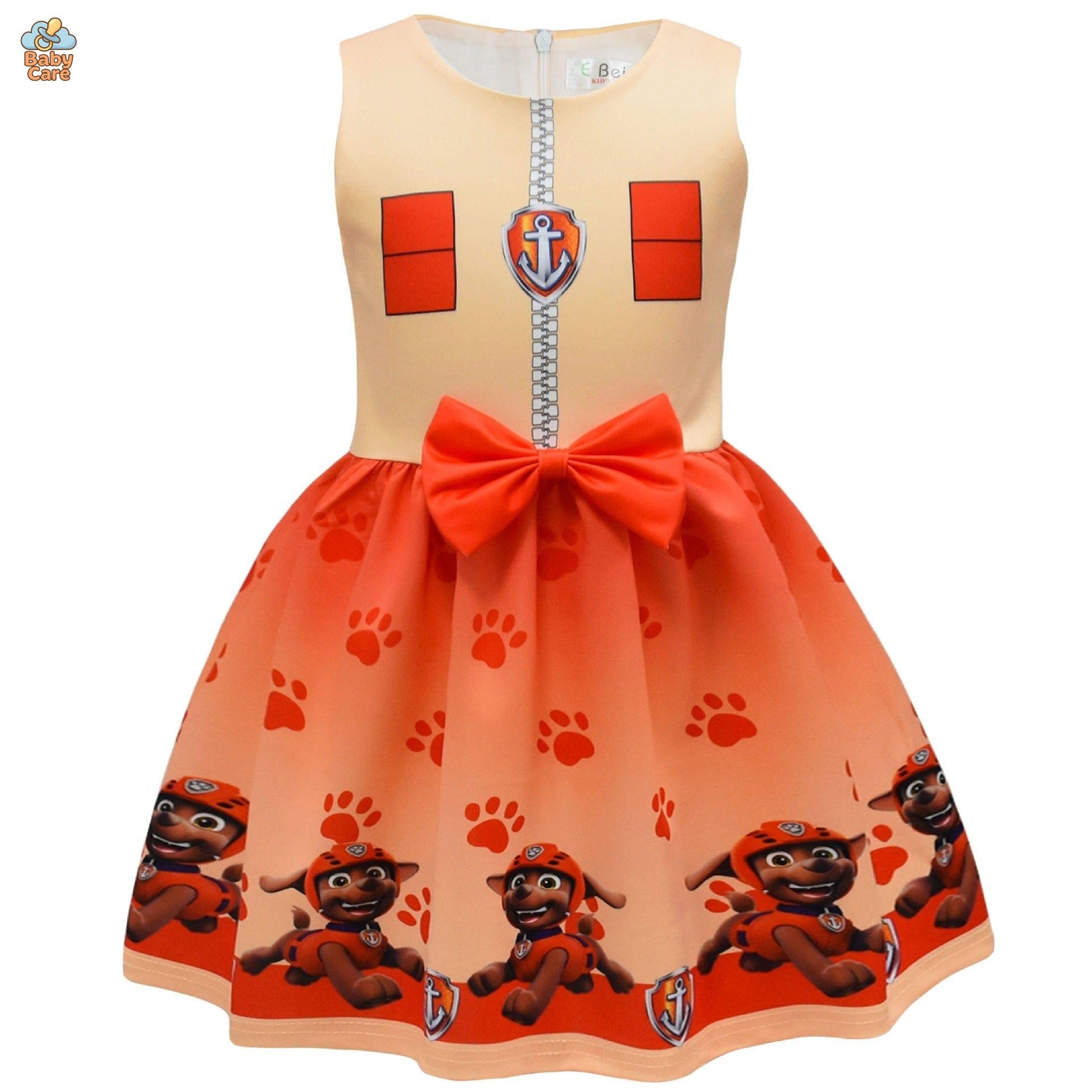Déguisement robe pat patrouille fille avec cape et masque