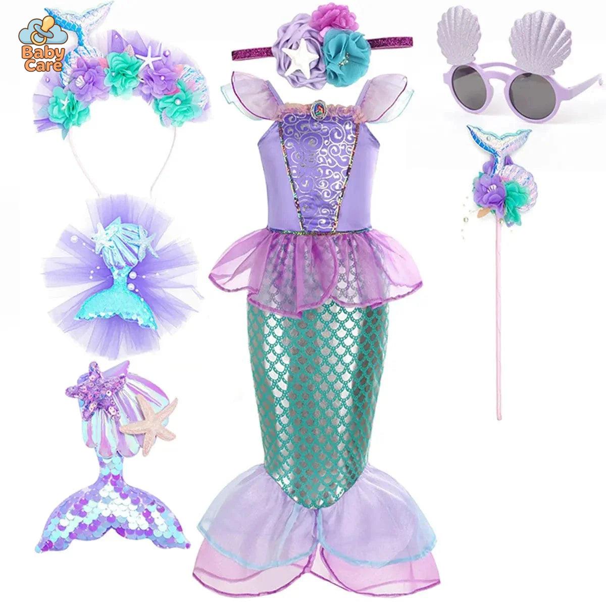 Déguisement Princesse Sirène Ariel Enfant Cosplay Féérique