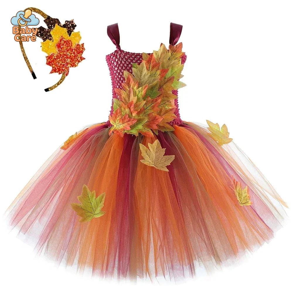 Déguisement fée Automne Enfant avec Tulle
