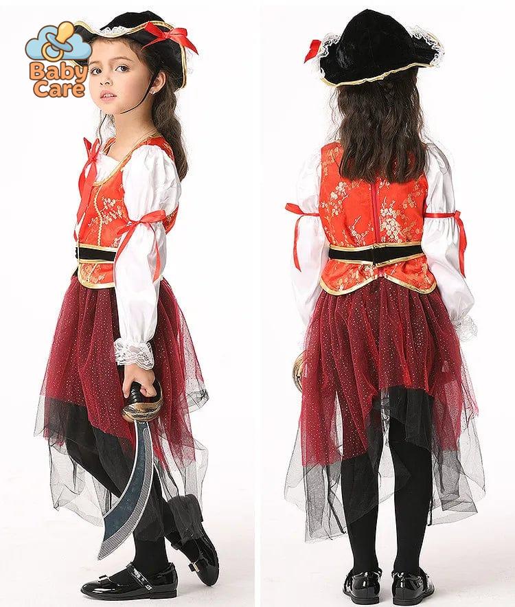 Déguisement pirate fillette avec chapeau