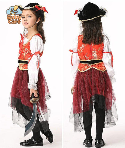 Déguisement pirate fillette avec chapeau