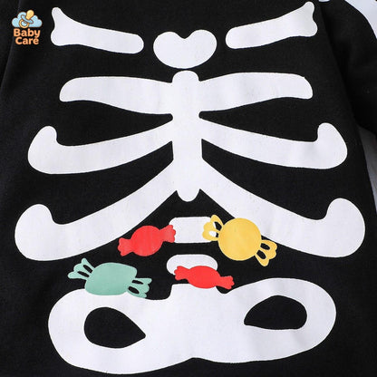 Déguisement bébé halloween squelette avec bonnet