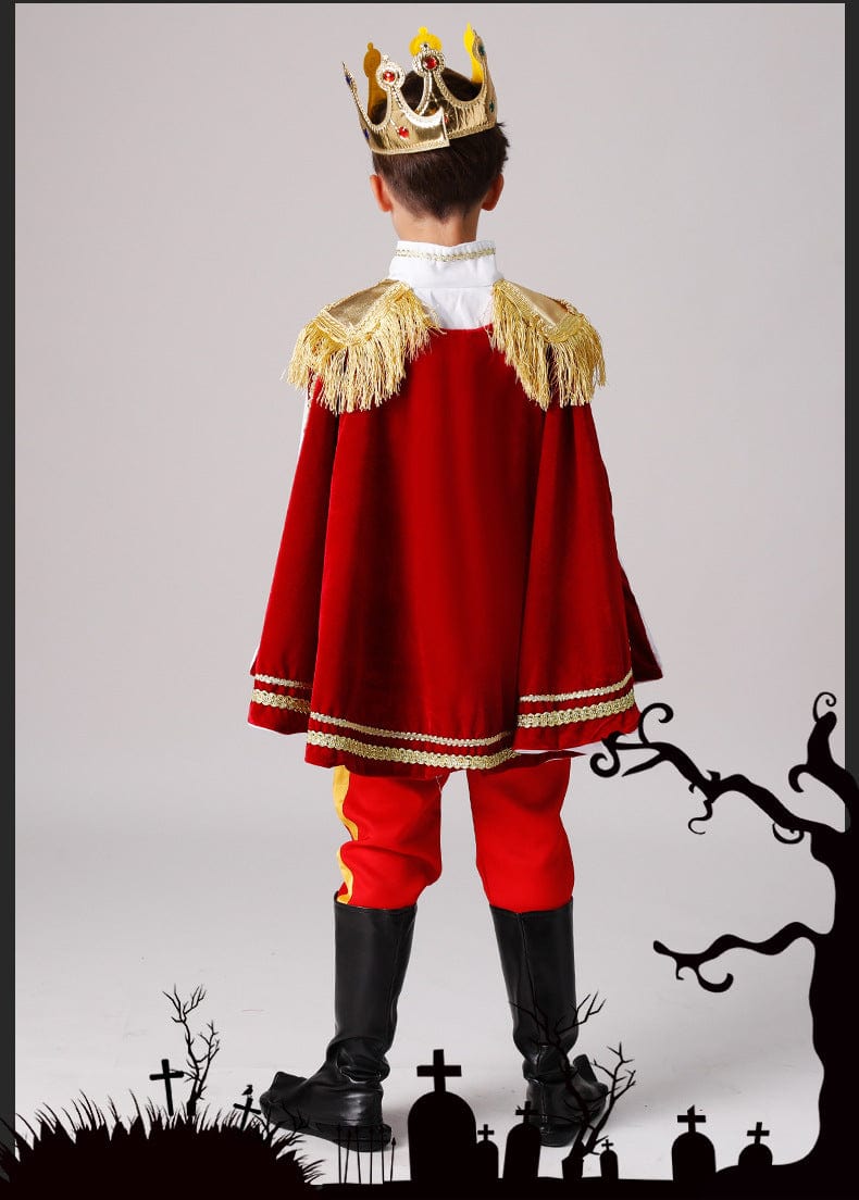 Déguisement roi Enfant Rouge avec Cape