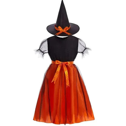 Costume de Sorcière Multicolore Enfant avec Chapeau