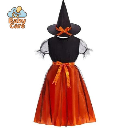Costume de Sorcière Multicolore Enfant avec Chapeau