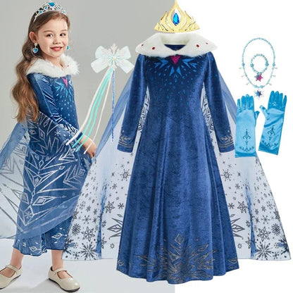 Déguisement Princesse Robe Elsa Anna Fille