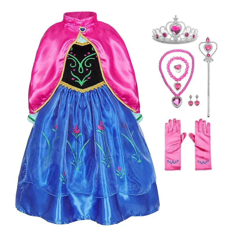 Déguisement Princesse Robe Elsa Anna Fille