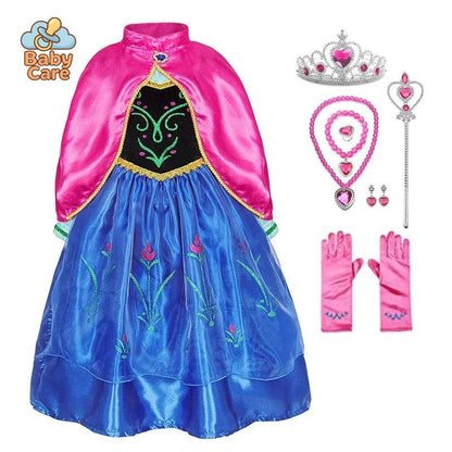 Déguisement Princesse Robe Elsa Anna Fille