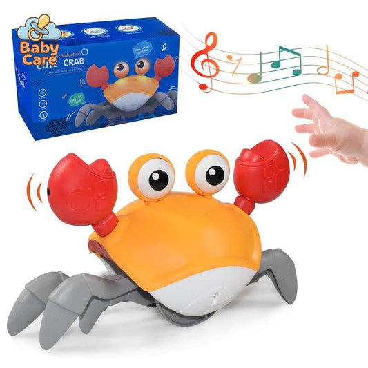 Jouet d’éveil pour bébé crabe rampant avec lumières et musique