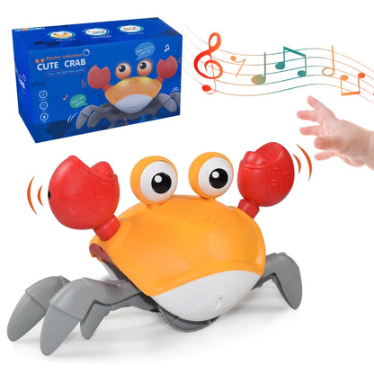 Jouet d’éveil pour bébé crabe rampant avec lumières et musique