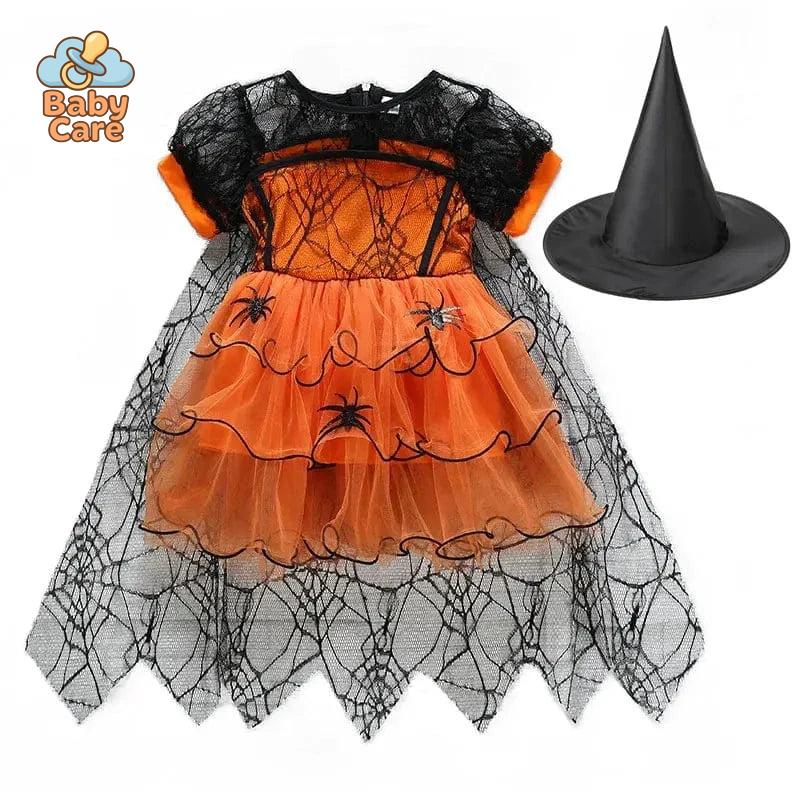 Costume de Sorcière Multicolore Enfant avec Chapeau