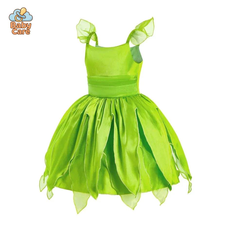 Déguisement fée Princesse Verte Ailée Enfant