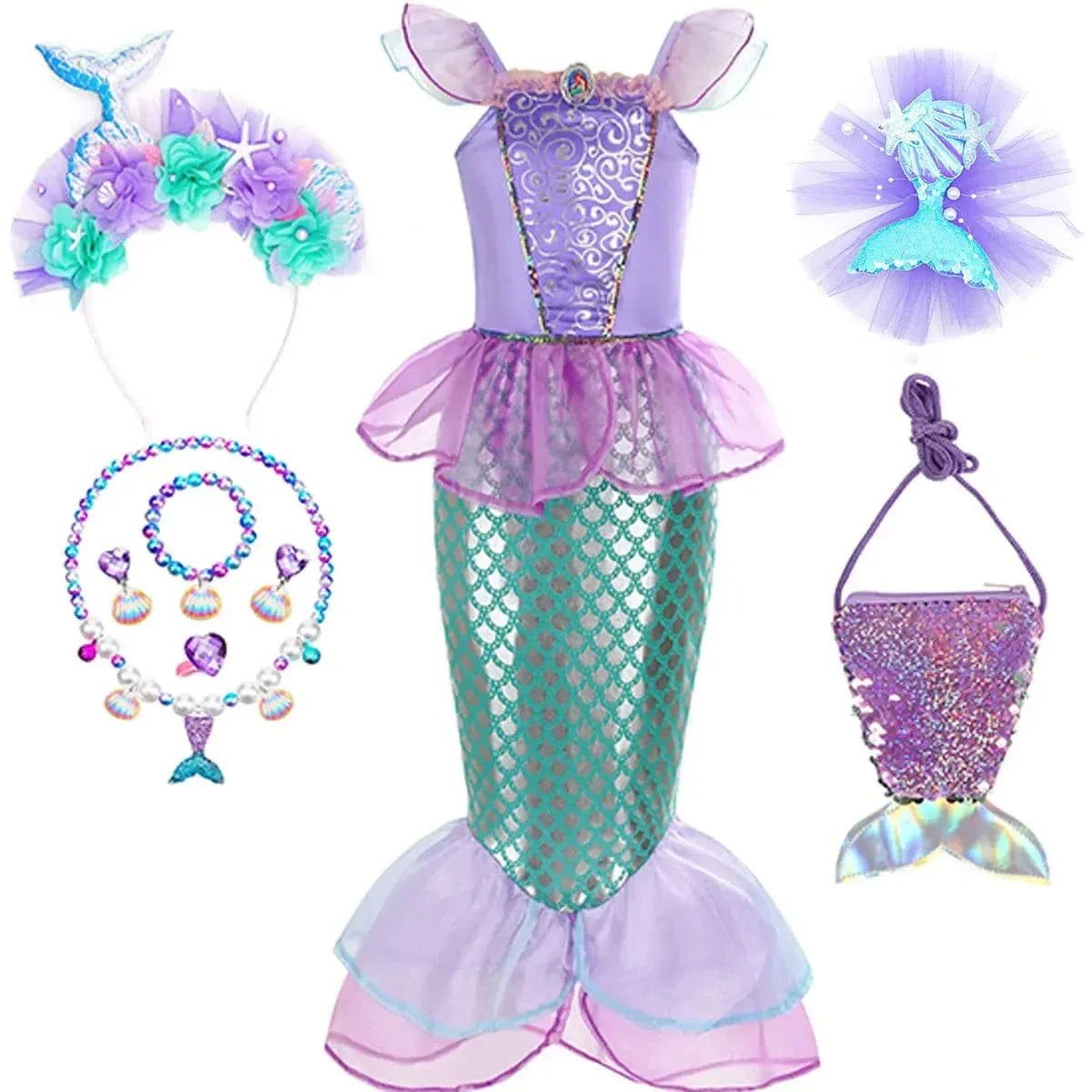 Déguisement Princesse Ariel Enfant Costume Anniversaire