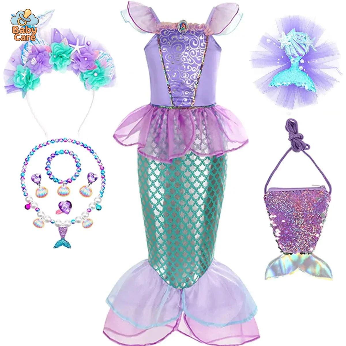Déguisement Princesse Sirène Ariel Enfant Cosplay Féérique