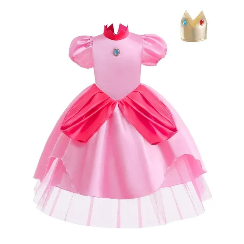 Déguisement Princesse Peach Rose Enfant Cosplay